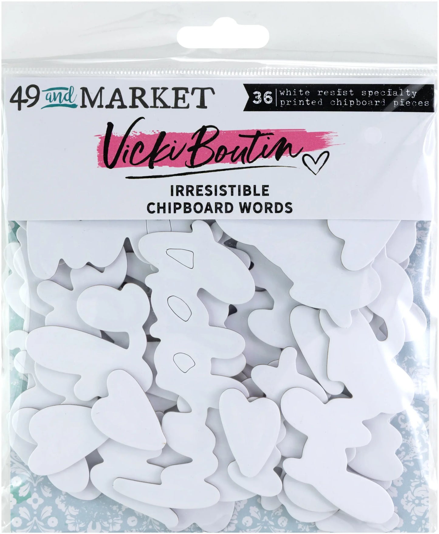 49 and Market - Irresistible Chipboard Words