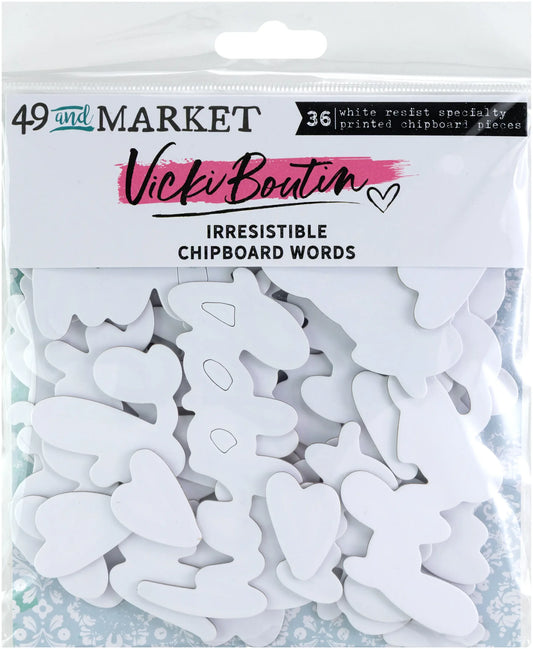 49 and Market - Irresistible Chipboard Words