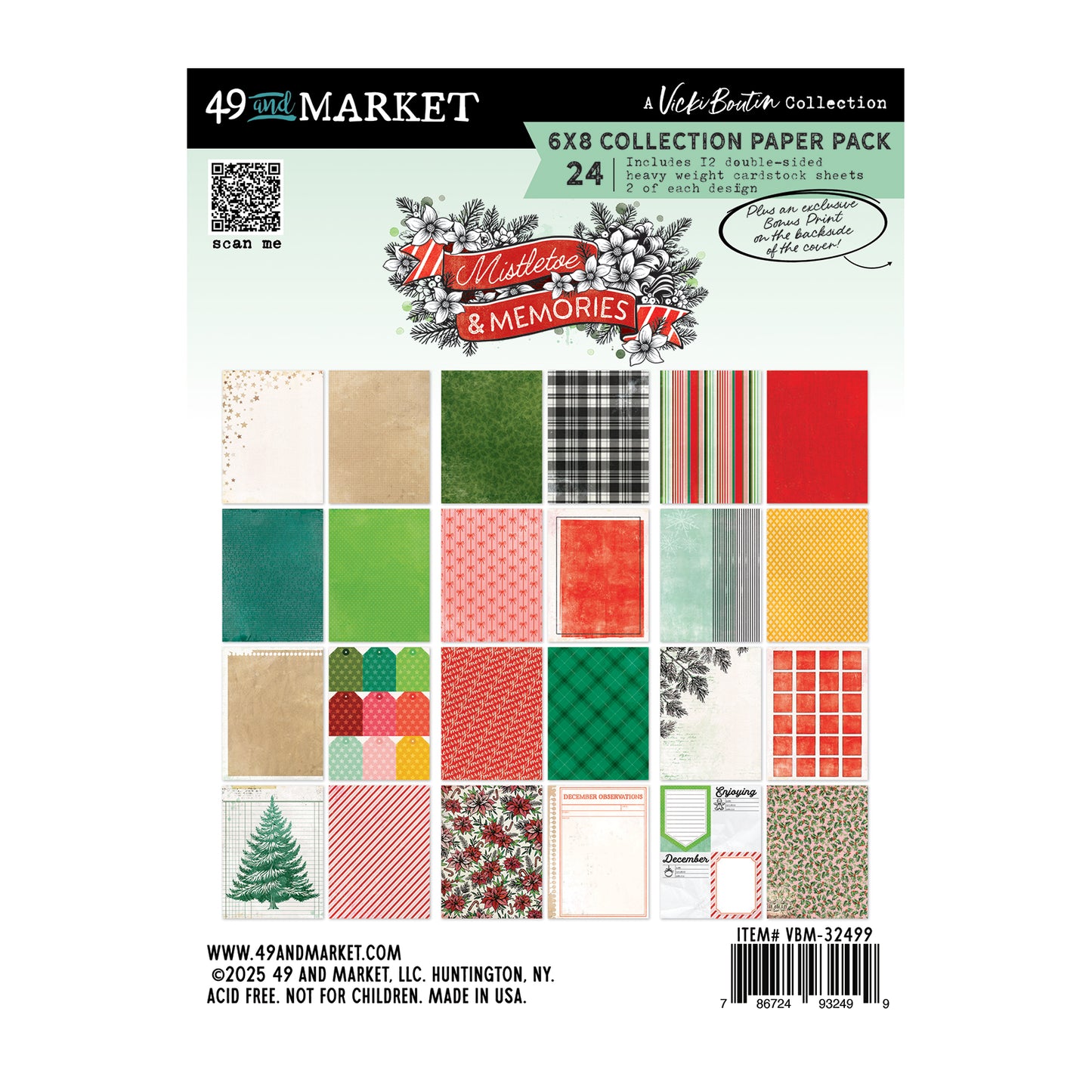 49 and Market - Mistletoe & Memories - 6 x 8 Collection Paper Pack