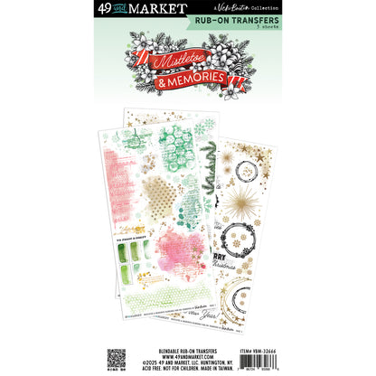 49 and Market - Mistletoe & Memories - Rub-on Transfers - 3 Sheets