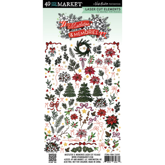 49 and Market - Mistletoe & Memories - Laser cut elements - 4 sheets/170 Pieces