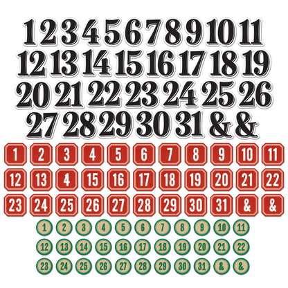 49 and Market - Mistletoe & Memories - Chipboard Bits - 99 pieces