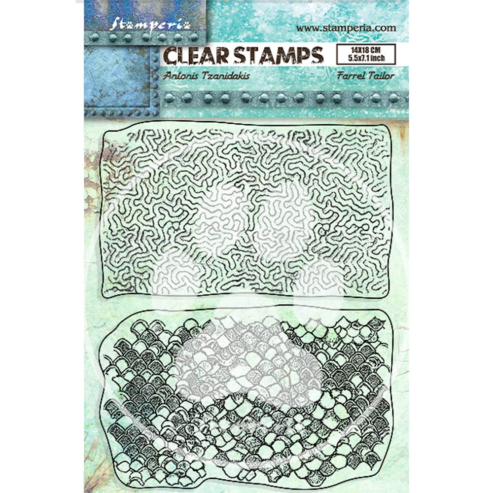 Stamperia - Acrylic Clear Stamp 14x18cm - Songs of the Sea- sea double texture