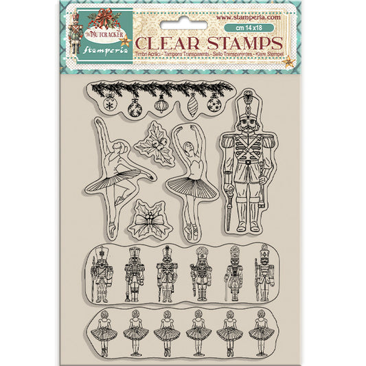 Stamperia - Acrylic Clear Stamp 14x18cm - The Nutcracker ballet and soldiers