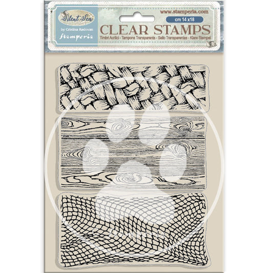 Stamperia - Acrylic Clear Stamp 14x18cm - Silent Sea textures