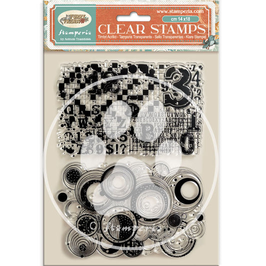 Stamperia - Acrylic Clear Stamp 14x18cm -Furry Friends 2 patterns