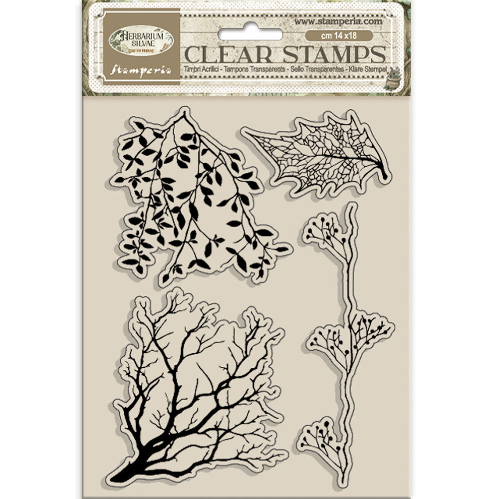 Stamperia - Acrylic Clear Stamp 14x18cm -Herbarium Silvae branches