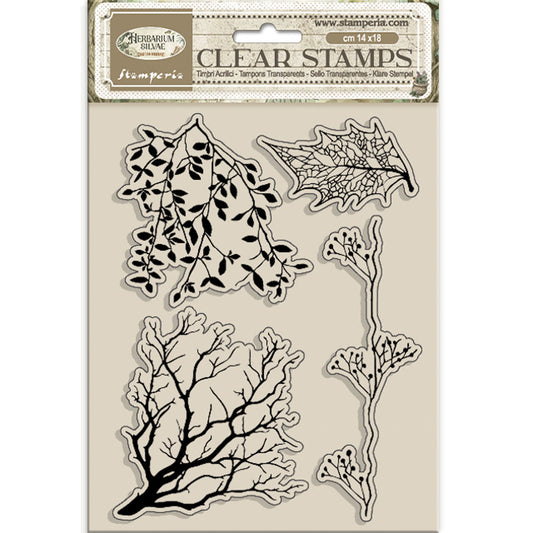 Stamperia - Acrylic Clear Stamp 14x18cm -Herbarium Silvae branches