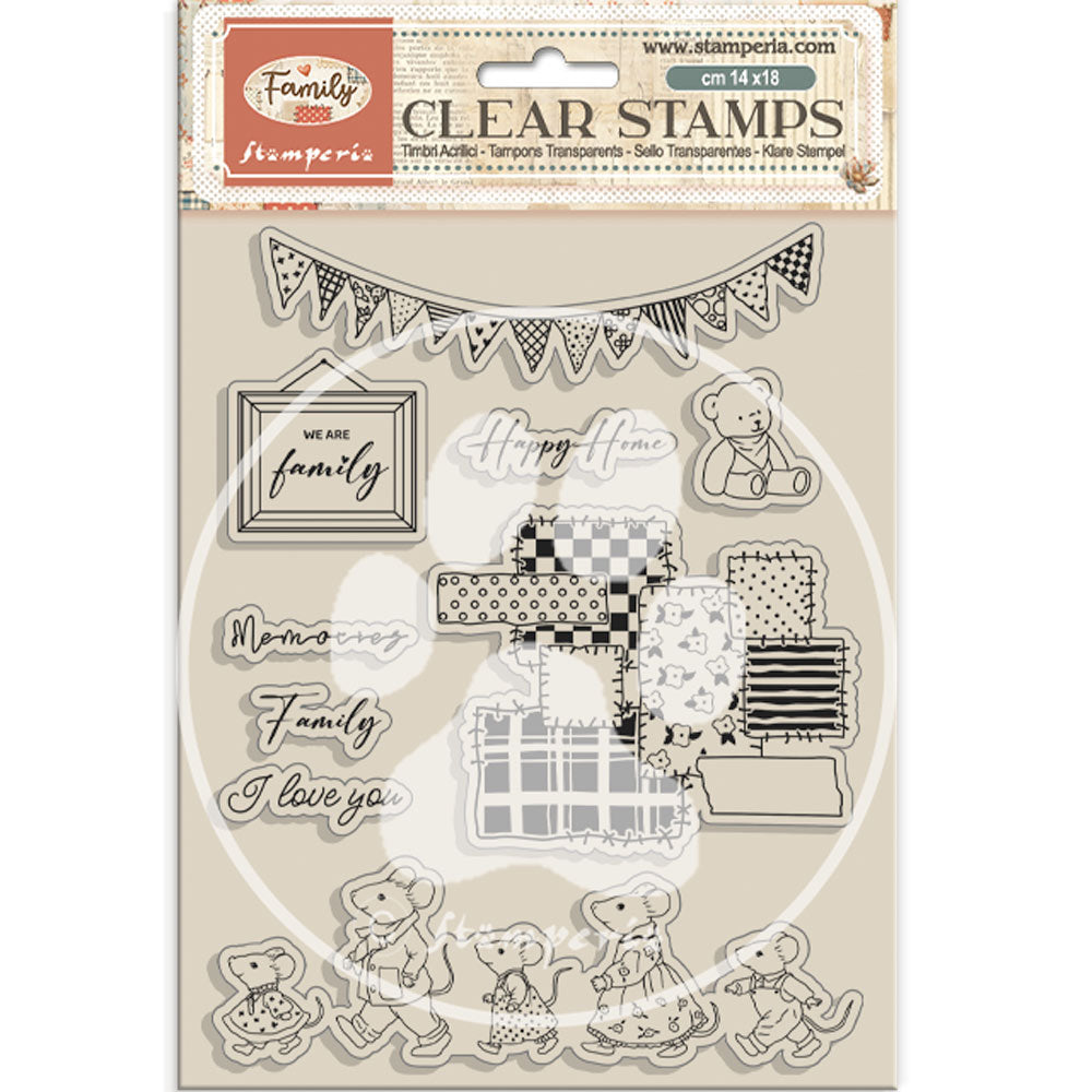 Stamperia - Acrylic Clear Stamp 14x18cm - Family Party