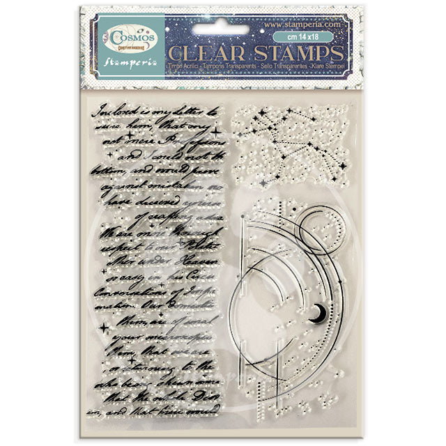 Stamperia - Acrylic Clear Stamp 14x18cm - Cosmos