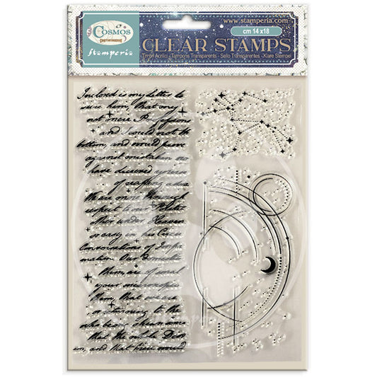 Stamperia - Acrylic Clear Stamp 14x18cm - Cosmos