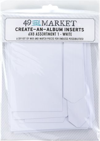 49 and Market - Create-an-album Inserts 6 x 8 Assortment 1 (White)