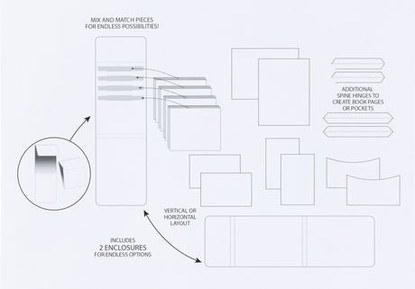 49 and Market - Create-an-album Inserts 6 x 8 Assortment 1 (White)