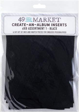 49 and Market - Create-an-album Inserts 6 x 8 Assortment 1 (Black)