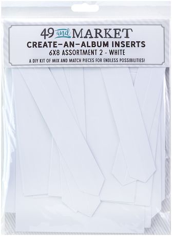 49 and Market - Create-an-album Inserts 6 x 8 Assortment 2  (White)