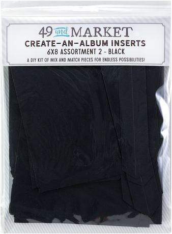 49 and Market - Create-an-album Inserts 6 x 8 Assortment 2 (Black)