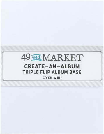 49 and Market - Create-an-album Triple flip album base (White)
