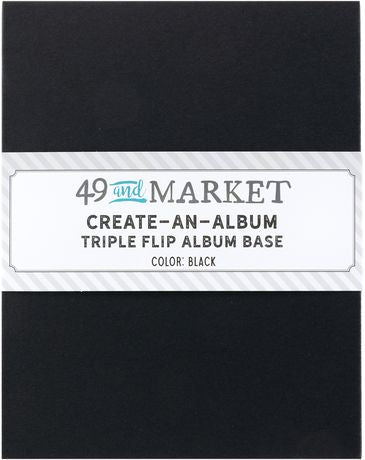 49 and Market - Create-an-album Triple flip album base (Black)