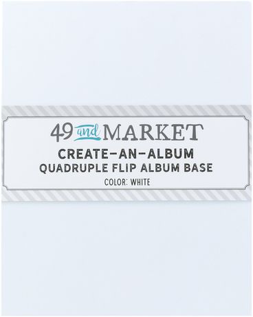 49 and Market - Create-an-album Quadruple Flip Album Base (White)