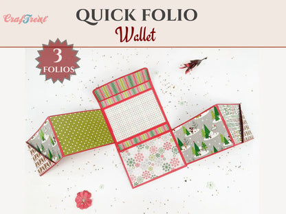 Craftreat Scrapbook Blank Quick Folio - Wallet - Black, Kraft and White