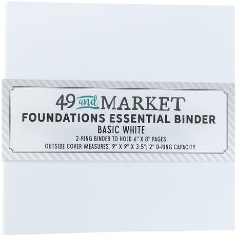 49 and Market - Foundations Essential Binder - Basic White 2 Ring Binder