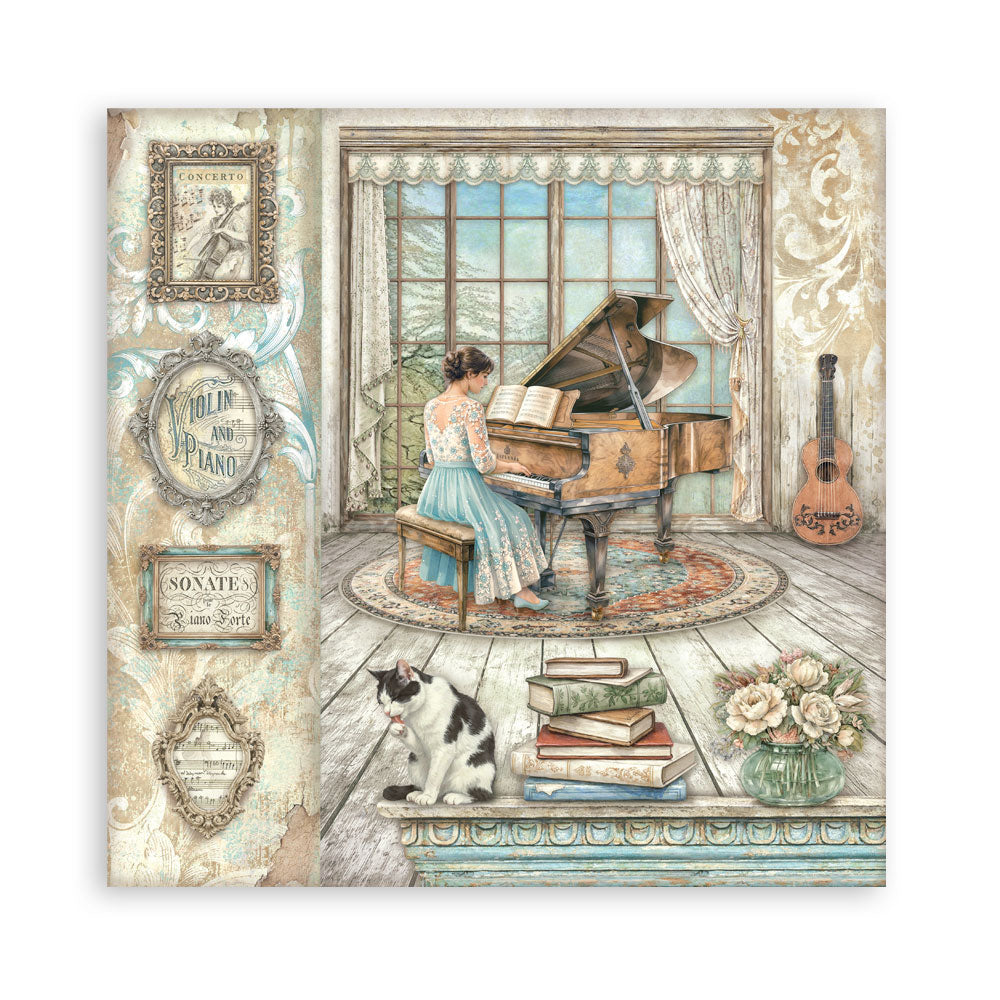 Stamperia -  (12”X12”) Single Face 22 sheets - Symphony