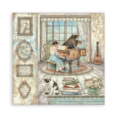 Stamperia -  (12”X12”) Single Face 22 sheets - Symphony