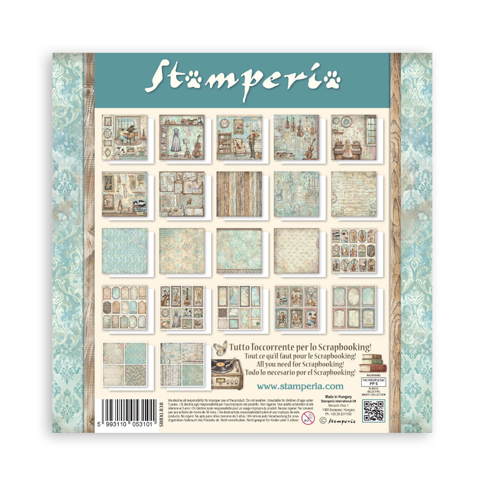 Stamperia -  (12”X12”) Single Face 22 sheets - Symphony