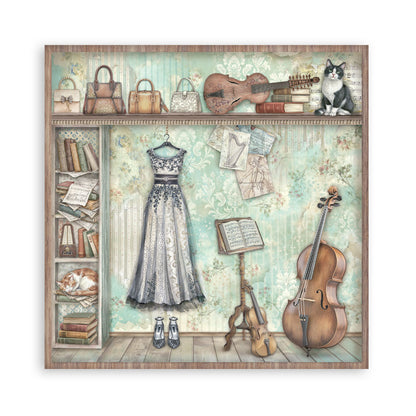 Stamperia -  (12”X12”) Single Face 22 sheets - Symphony
