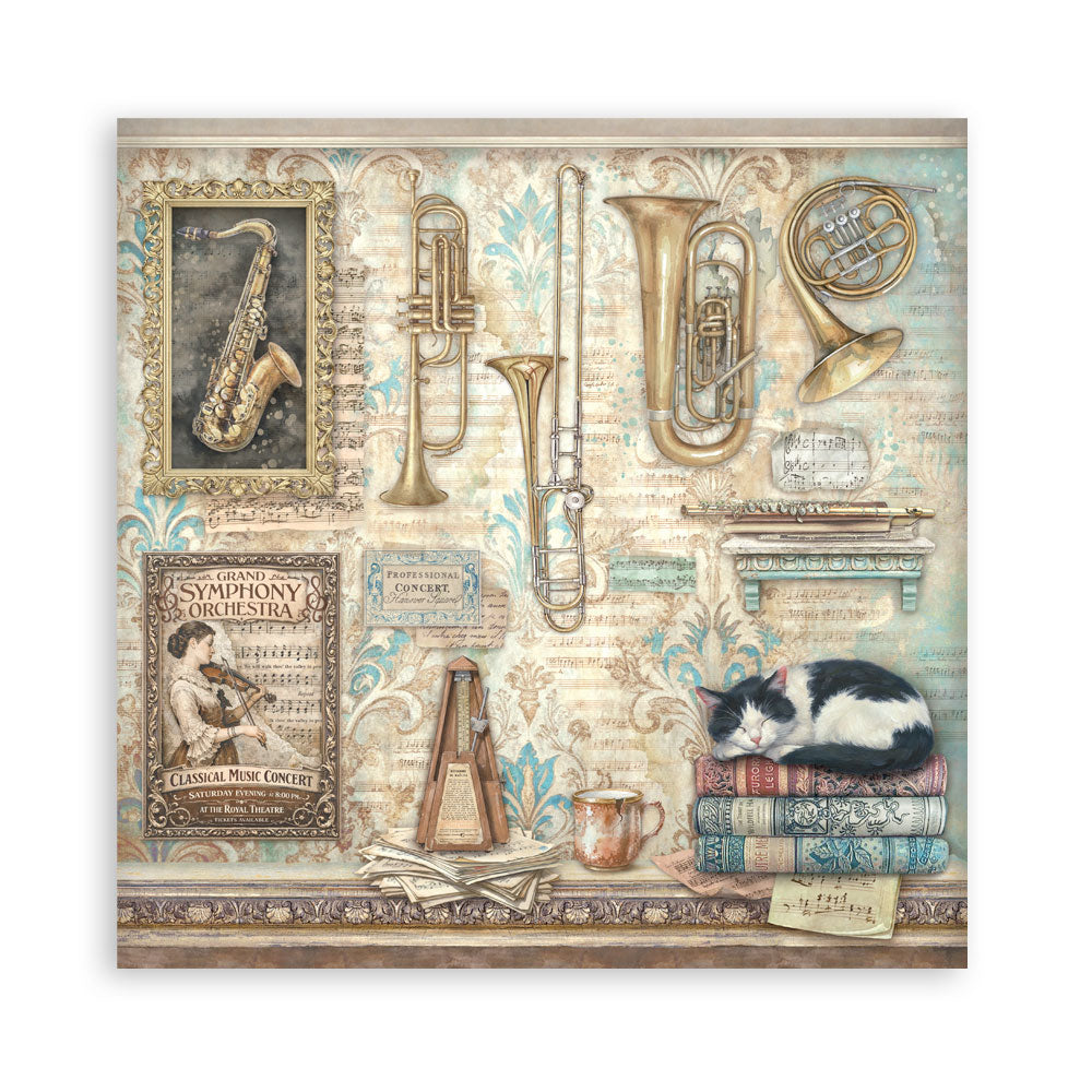 Stamperia -  (12”X12”) Single Face 22 sheets - Symphony
