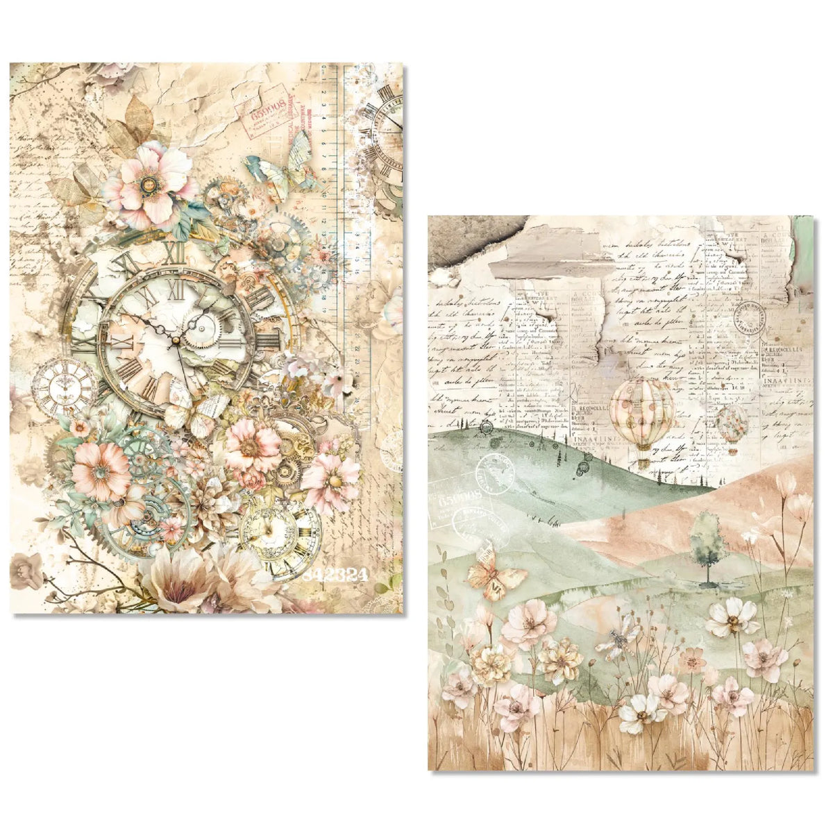 CIAO BELLA -Lost in Time Rice Paper A5 MIXED 8/Pkg