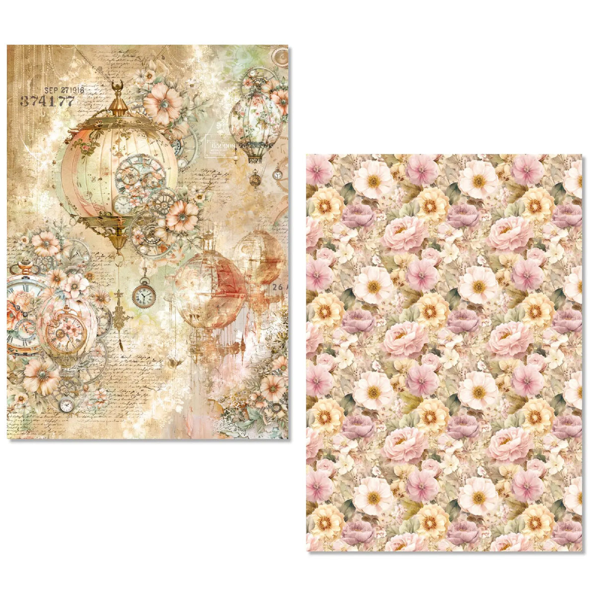 CIAO BELLA -Lost in Time Rice Paper A5 MIXED 8/Pkg
