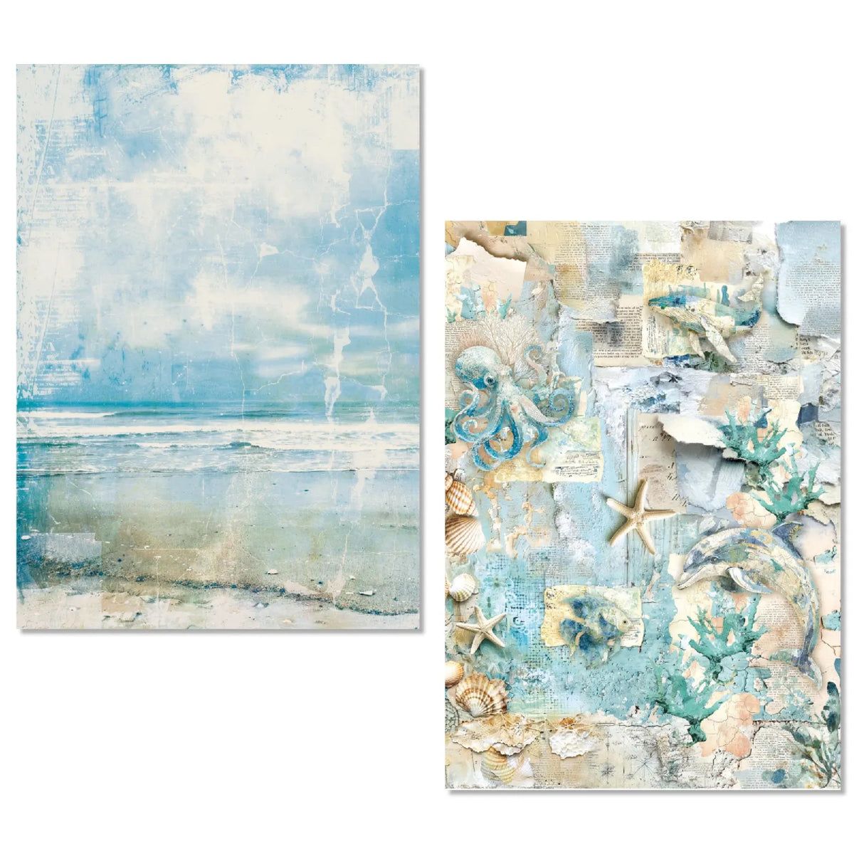 CIAO BELLA -Edge of the Ocean Rice Paper A5 MIXED 8/Pkg