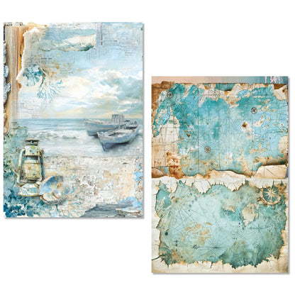 CIAO BELLA -Edge of the Ocean Rice Paper A5 MIXED 8/Pkg
