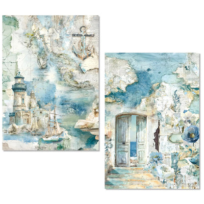 CIAO BELLA -Edge of the Ocean Rice Paper A5 MIXED 8/Pkg