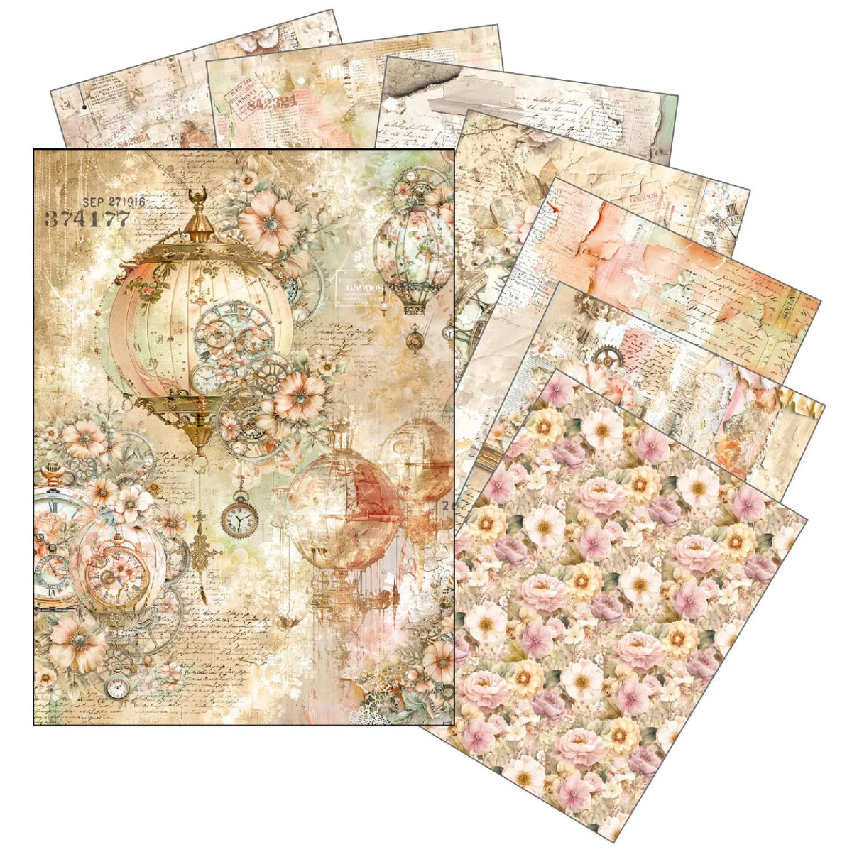 CIAO BELLA -Lost in Time Rice Paper A5 MIXED 8/Pkg