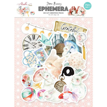 Asuka Studio - Moon Bunny Ephemera - Die cut Cardstock Pieces (24pcs)