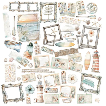 49 and Market - Die-Cut Elements - 69 pieces - Coastal Soul