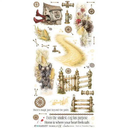 49 and Market - Essential Rub On Transfer set  - 2 Sheets 6x12' - Chronicles of Oz
