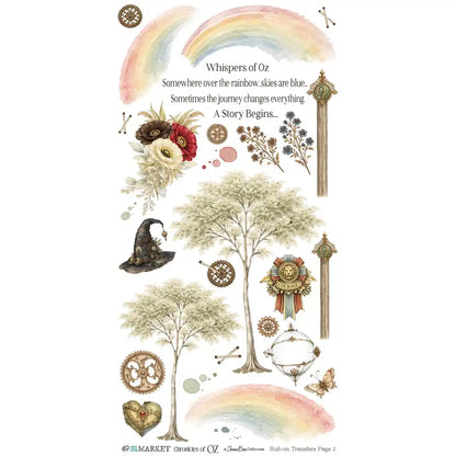 49 and Market - Blendable Rub On Transfer set  - 2 Sheets 6x12' - Chronicles of Oz