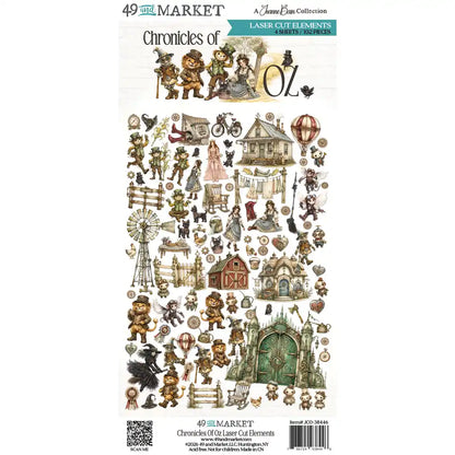 49 and Market - Laser cut Elements - 4 sheets/102 Pieces - Chronicles of Oz