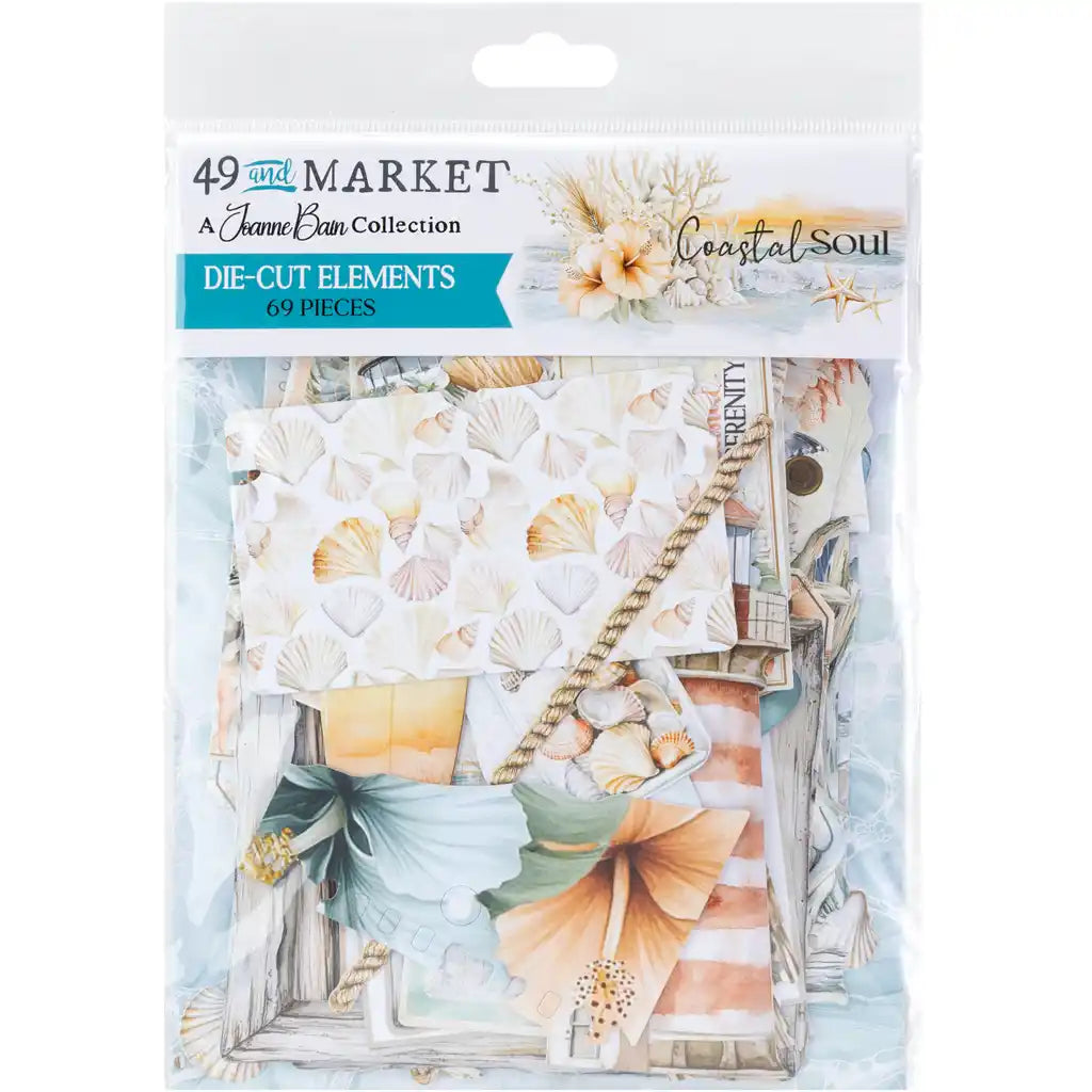 49 and Market - Die-Cut Elements - 69 pieces - Coastal Soul