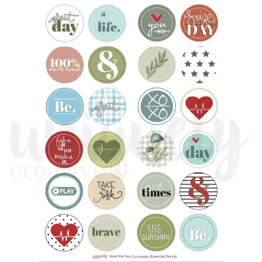 Uniquely Creative - Cut-a-part Sheet - Seize the day (essentials die #6)