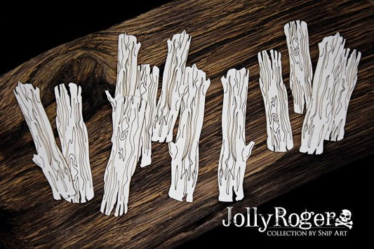 Snip Art - Jolly Roger – Small Logs – set