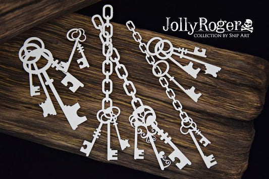 Snip Art - Jolly Roger - Keys and Chains