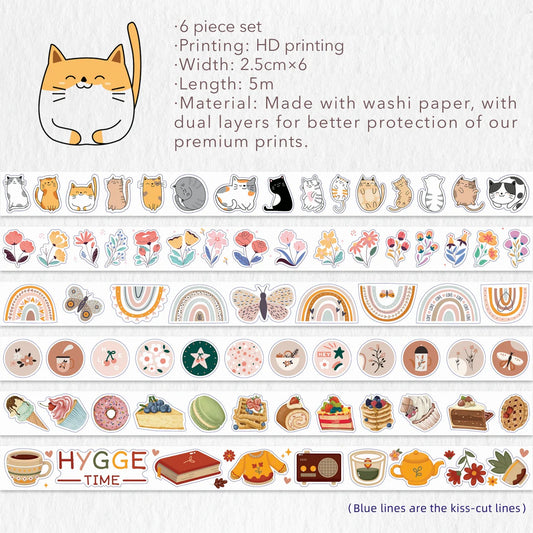 Hygge Washi Tape Sticker Set