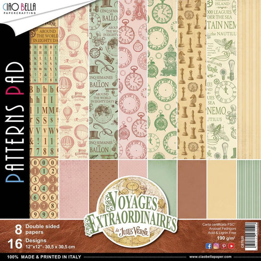 CIAO BELLA  -VOYAGES EXTRAORDINAIRES - PATTERNS  PAPER PACK
