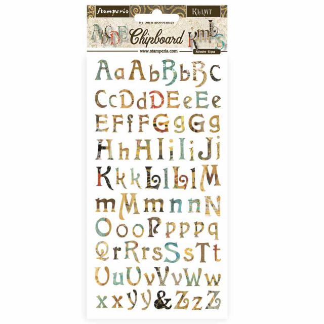 Stamperia - Chipboard - 15cm X 30cm - Klimt Alphabet
