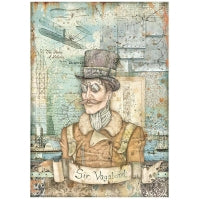 Stamperia  - Rice Paper -  21cm x 29.7cm - A4 -  Sir Vagabond Aviator Image