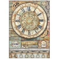 Stamperia  - Rice Paper -  21cm x 29.7cm - A4 -  Sir Vagabond Aviator Clock